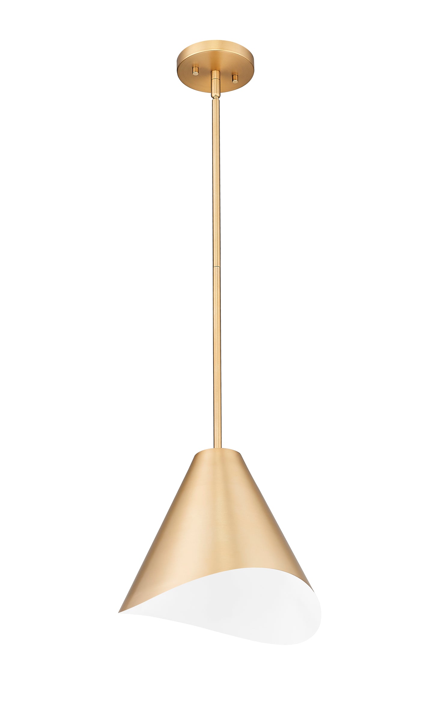 1952P12-MGLD - Aria 1 Light 12" Pendant - Modern Gold