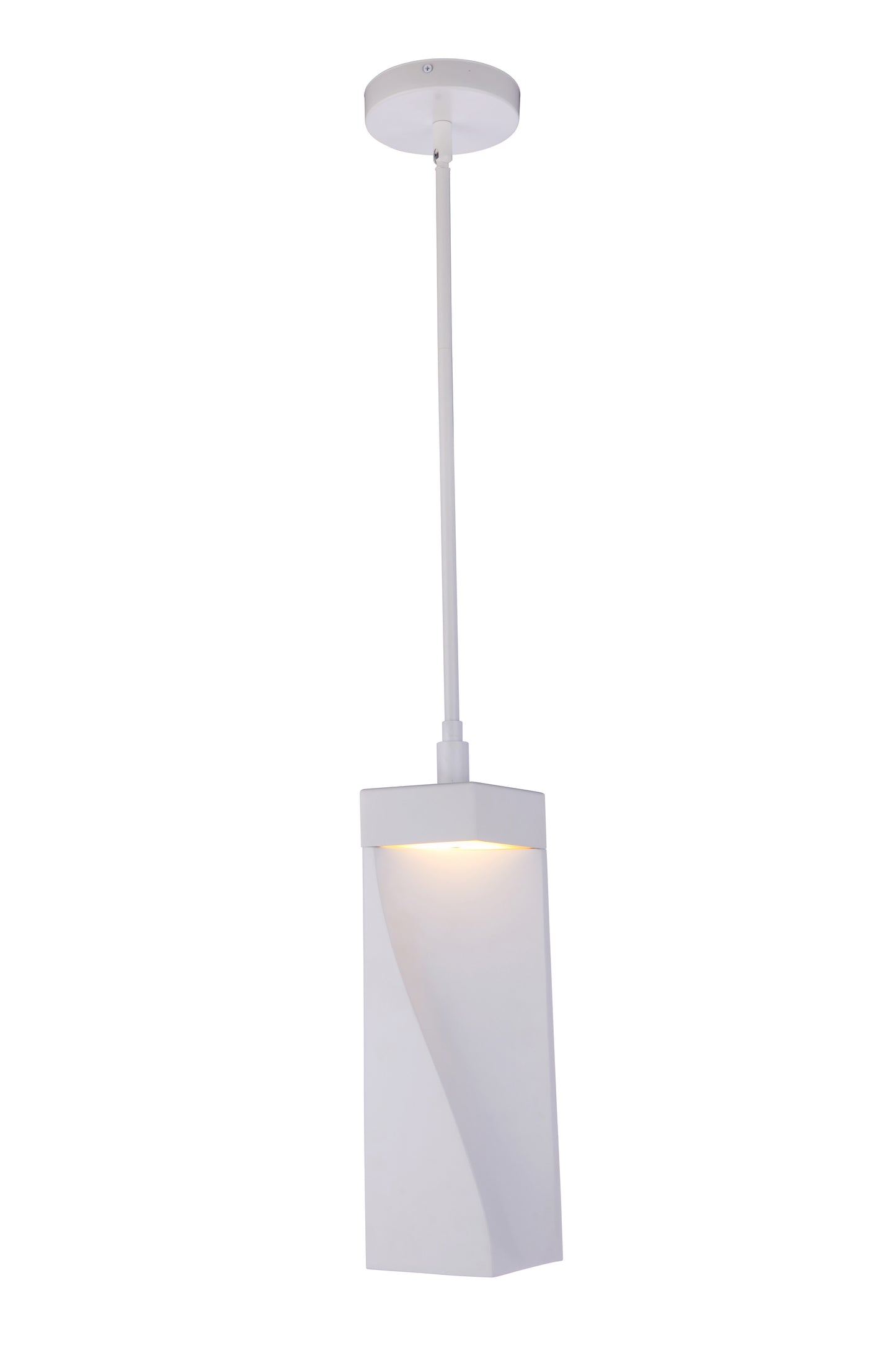 P990W-LED - Drama 2 Light 6" Wide Mini Pendant - White