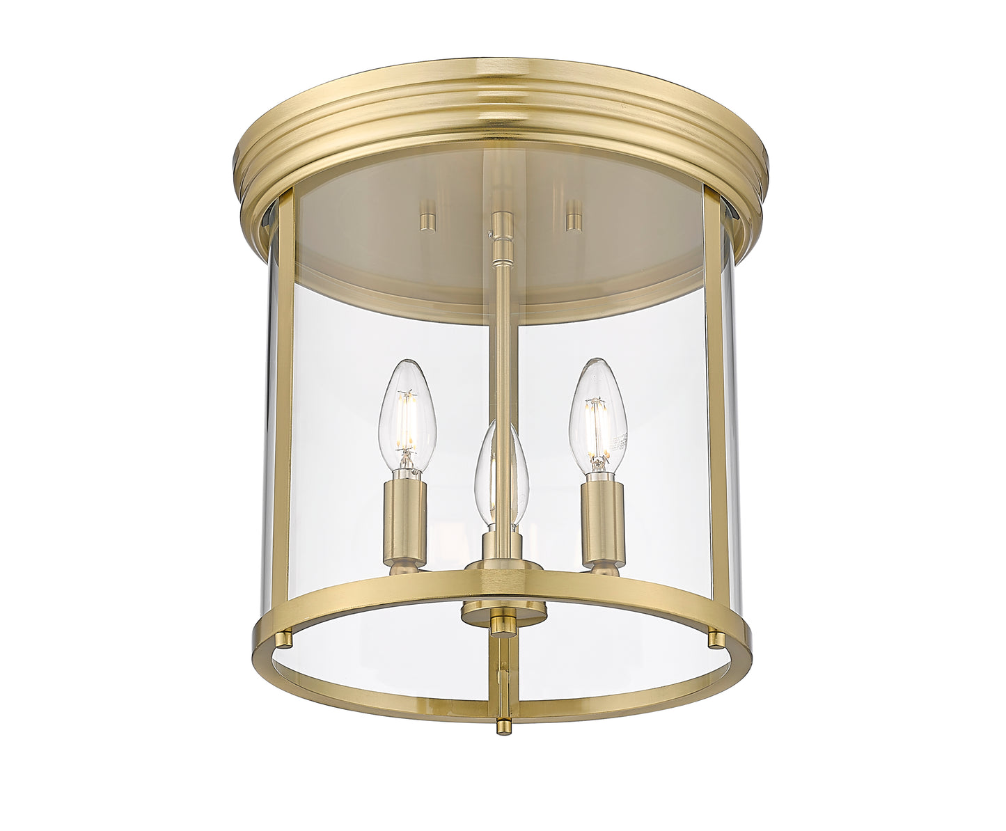 742F13-LG - Thayer 3 Light Flush 13" Mount - Luxe Gold
