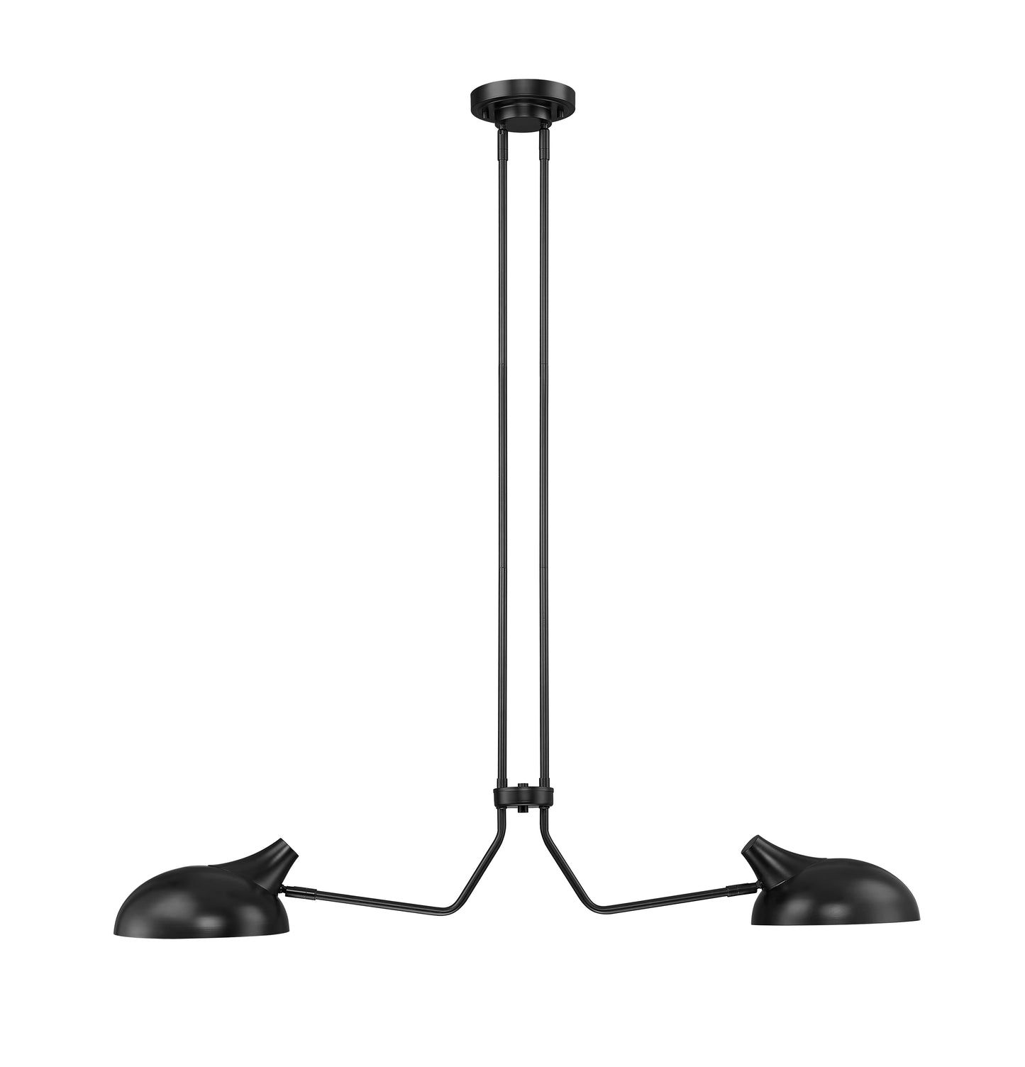1942-2L-MB - Bellamy 2 Light Linear 46" Chandelier - Matte Black