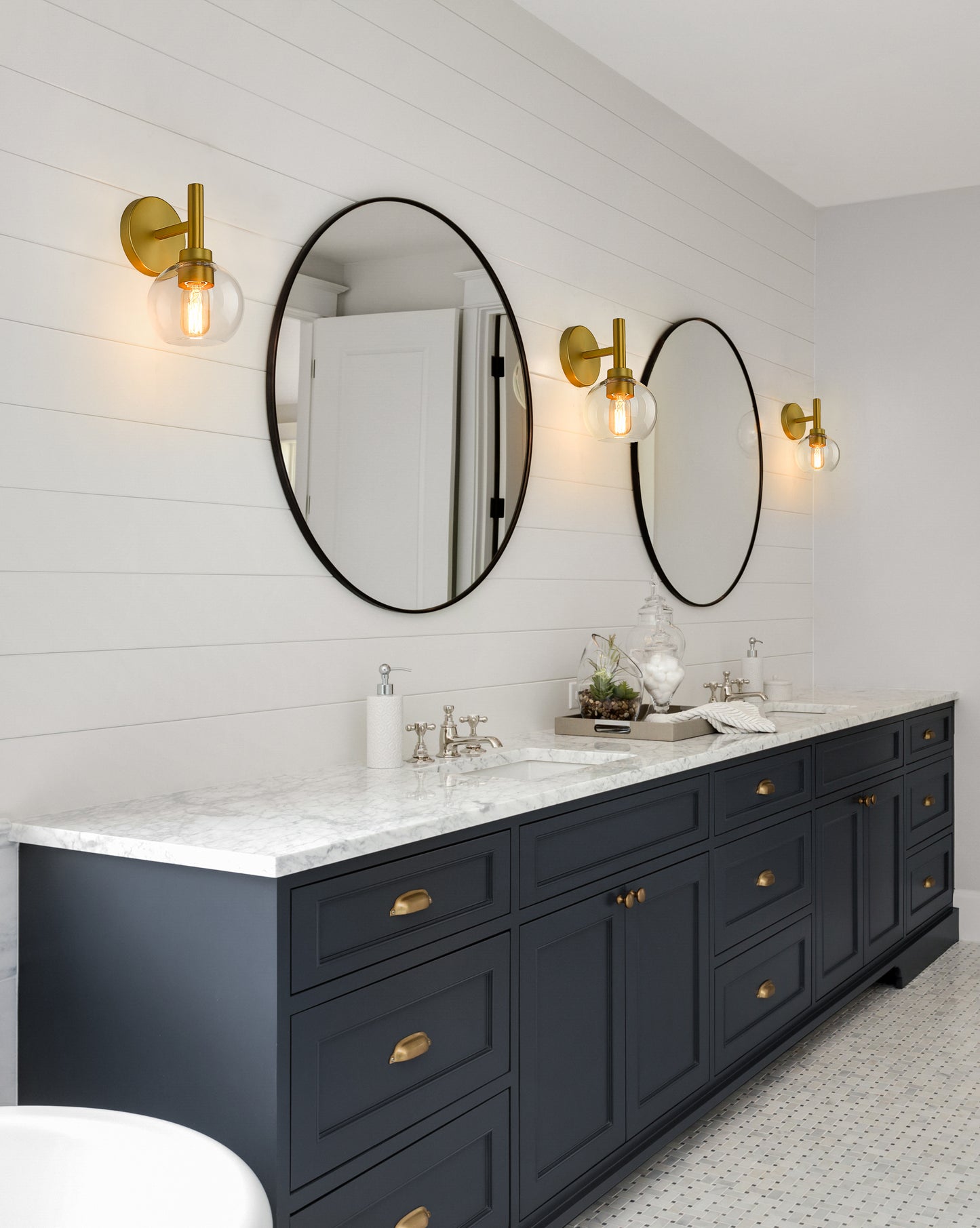 7502-1S-BG - Sutton 1 Light Wall 10" Sconce - Brushed Gold