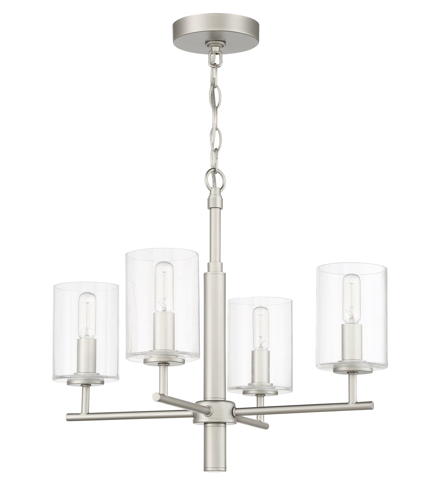 55624-SN - Hailie 4 Light 20" Wide Chandelier - Satin Nickel