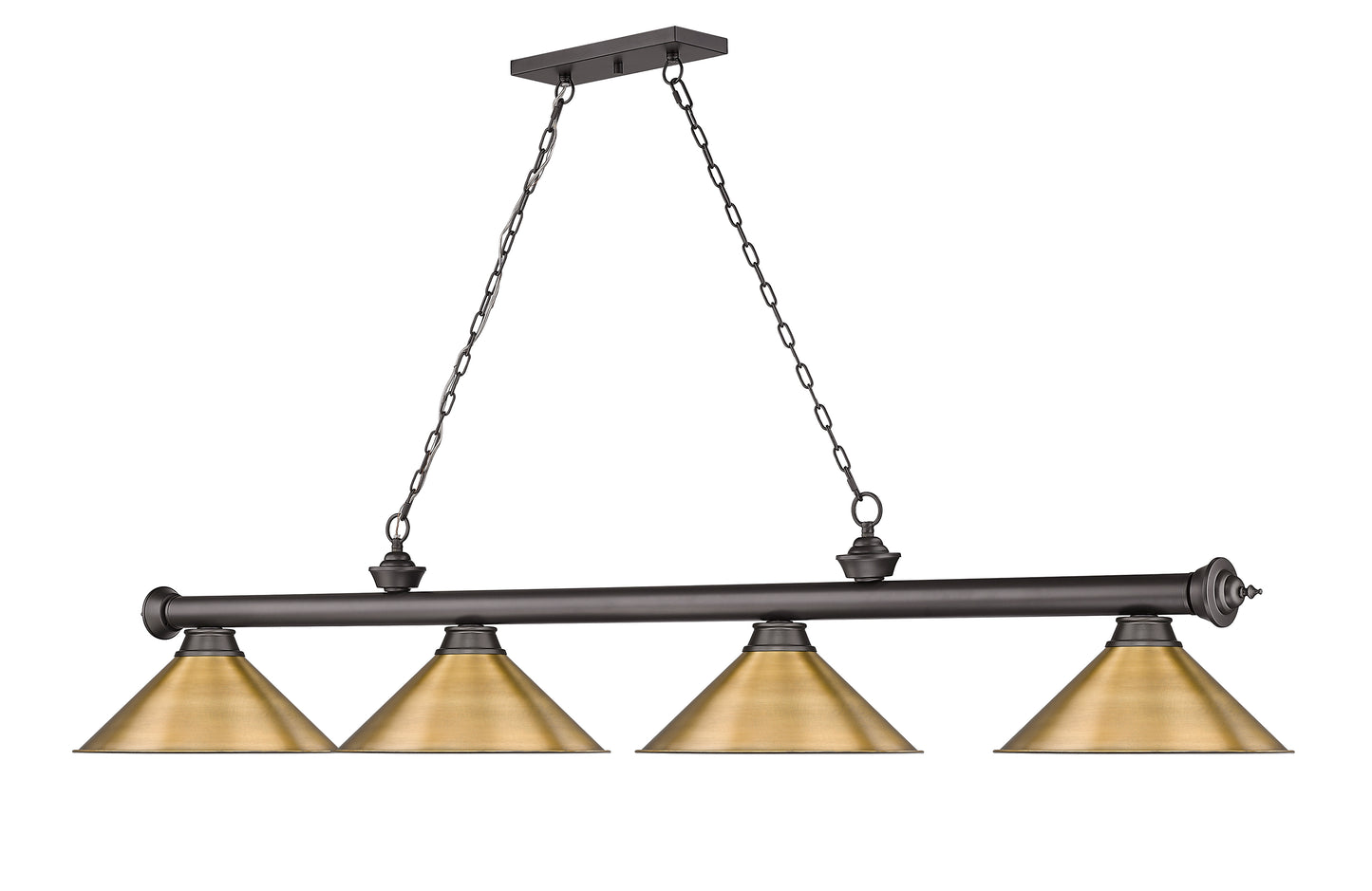 2306-4BRZ-RB15 - Cordon 4 Light 81" Billiard - Bronze