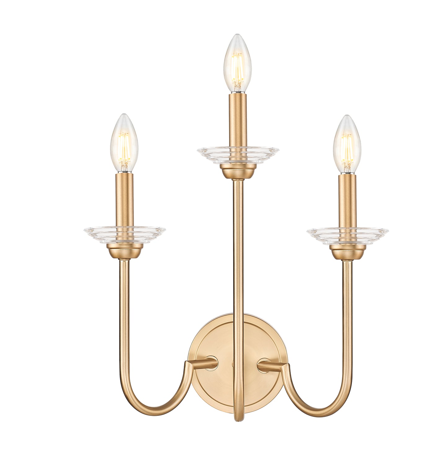 352-3S-MGLD - Allistair 3 Light Wall 16" Sconce - Modern Gold