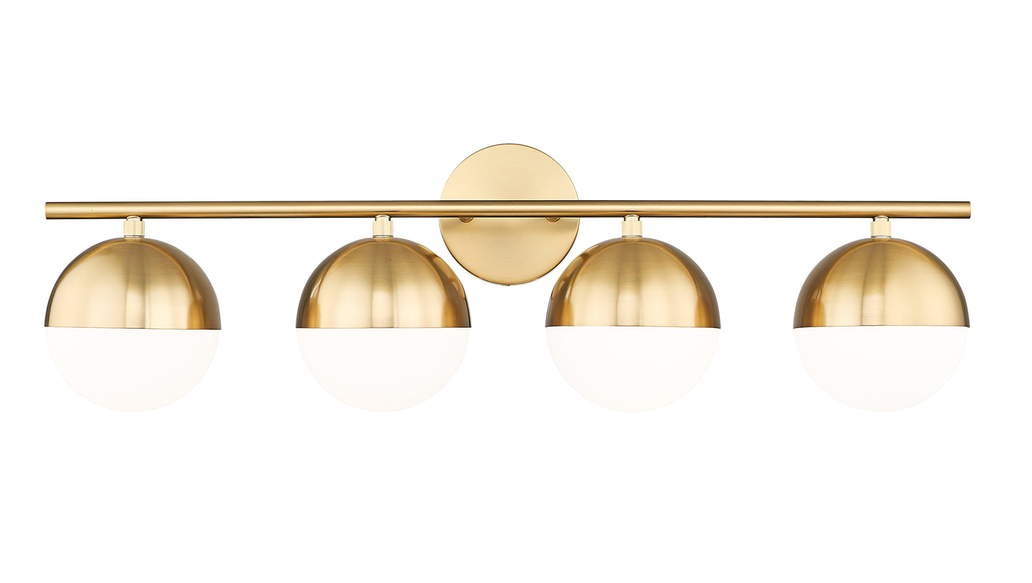 7517-4V-MGLD - Realm Sphere 4 Light 32" Vanity - Modern Gold