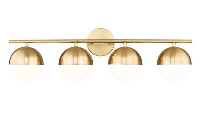 7517-4V-MGLD - Realm Sphere 4 Light 32" Vanity - Modern Gold