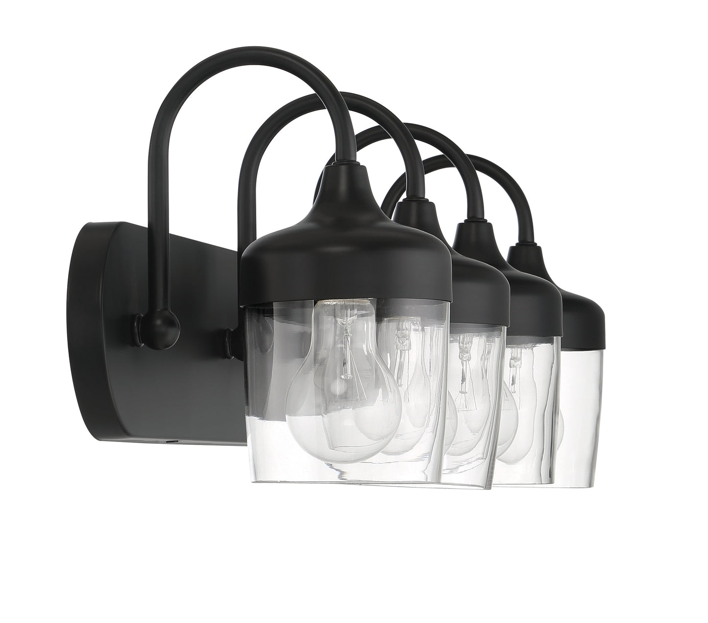 58104-FB - Wrenn 4 Light 30" Wide Vanity Light - Flat Black