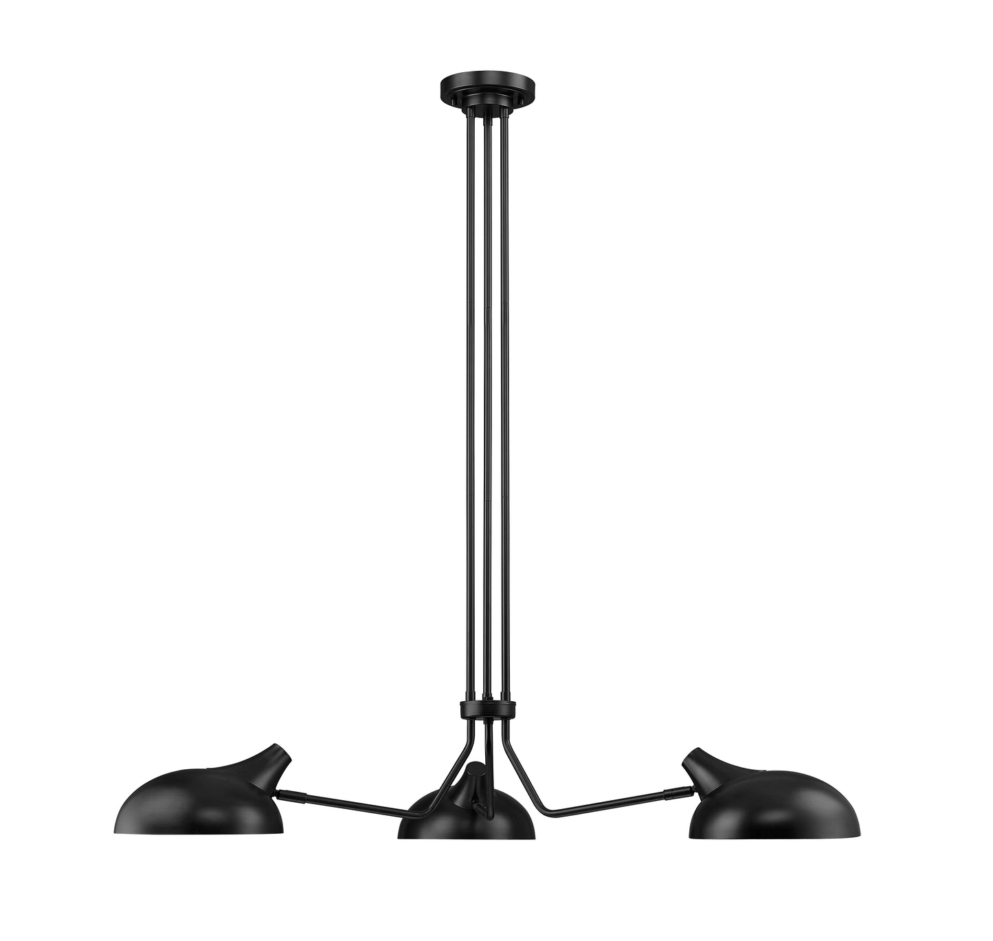 1942-3MB - Bellamy 3 Light 46" Chandelier - Matte Black