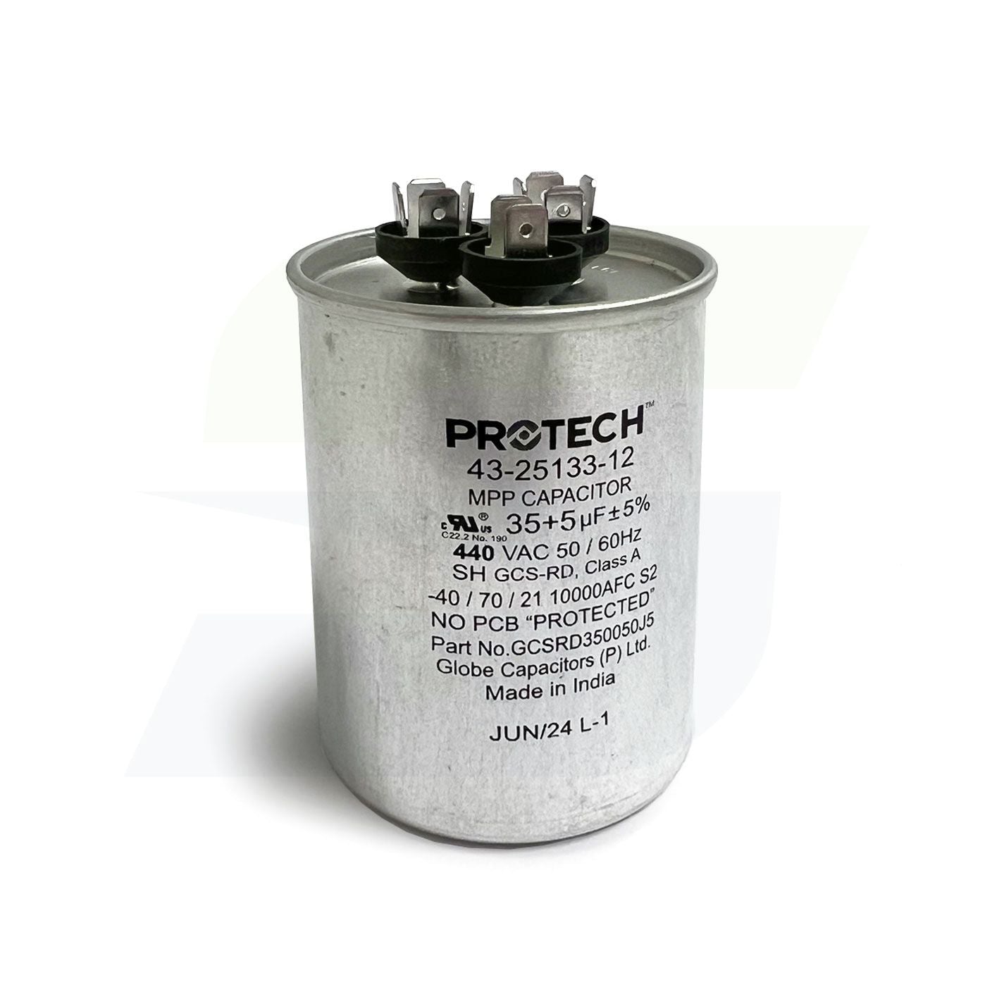 43-25133-12 - Dual Round Capacitor - 35/5 UF - 440V