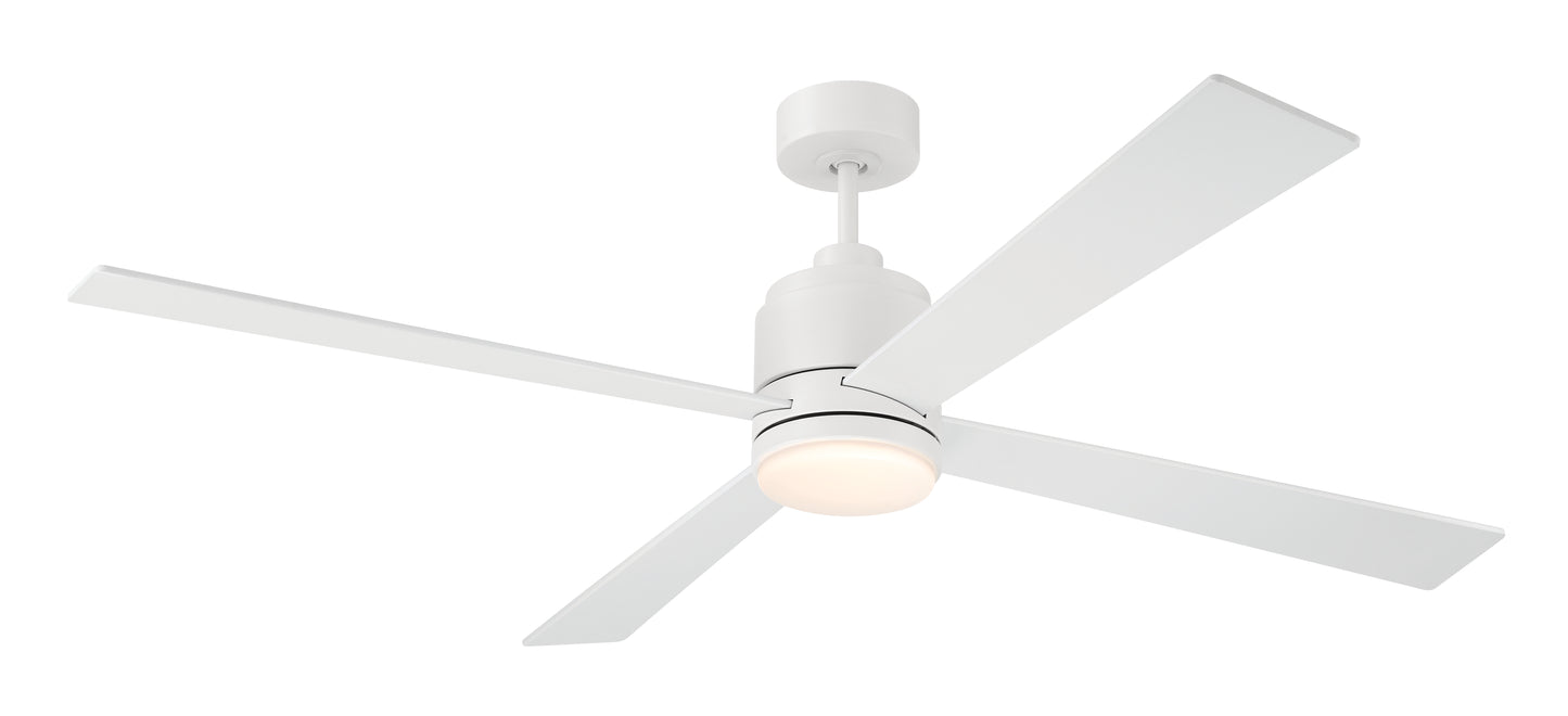 MCY60W4 - McCoy 60" 4-blade ceiling fan with 2-wire HW wall control 60" 4 Blade Ceiling Fan with Light Kit - White