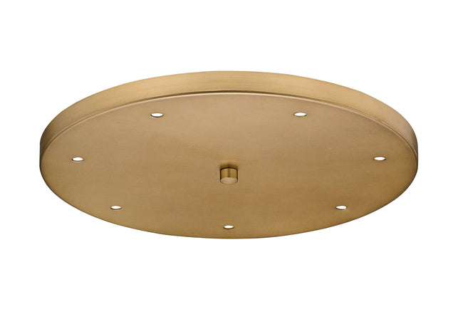 CP1807R-RB - Multi Point Canopy 7 Light Ceiling 18" Plate - Rubbed Brass