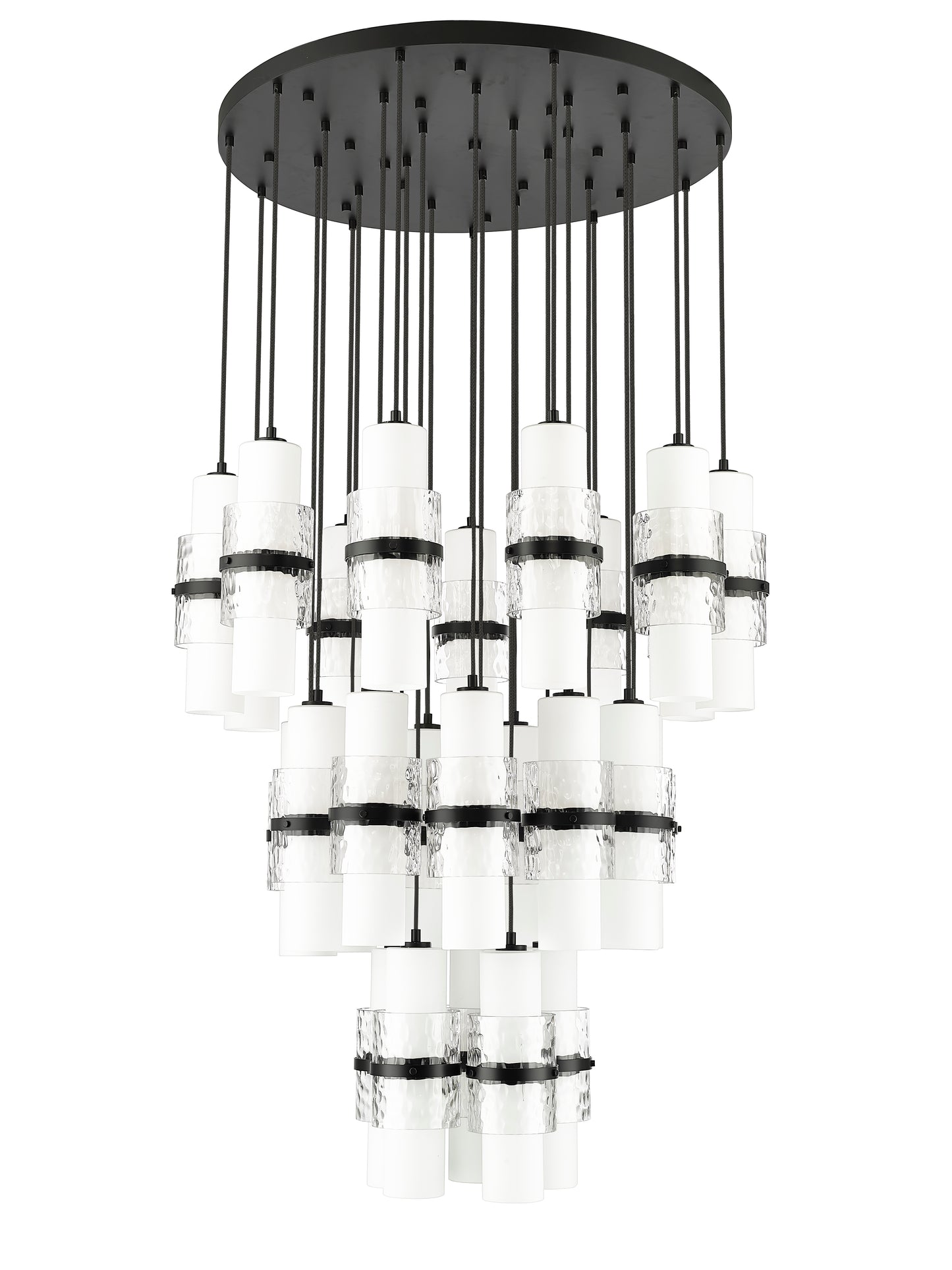 1946P-27R-MB - Cayden 27 Light 36" Chandelier - Matte Black