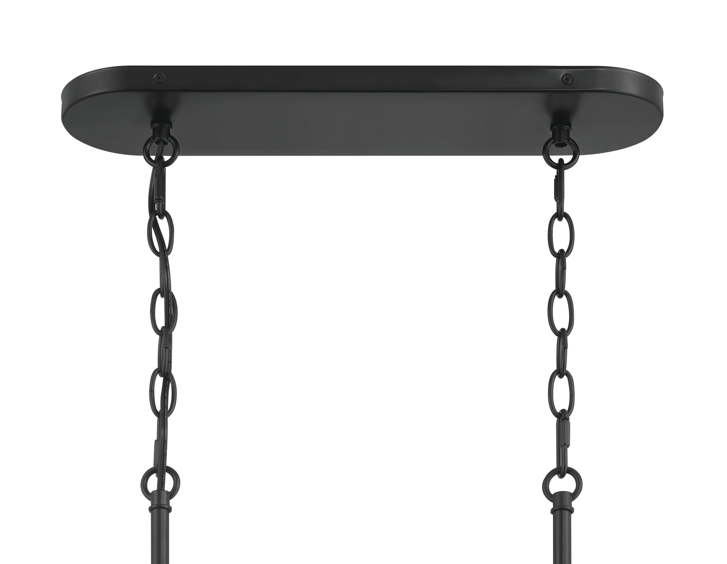 60376-FBSB - Council 6 Light 15" Wide Island Light - Flat Black / Satin Brass