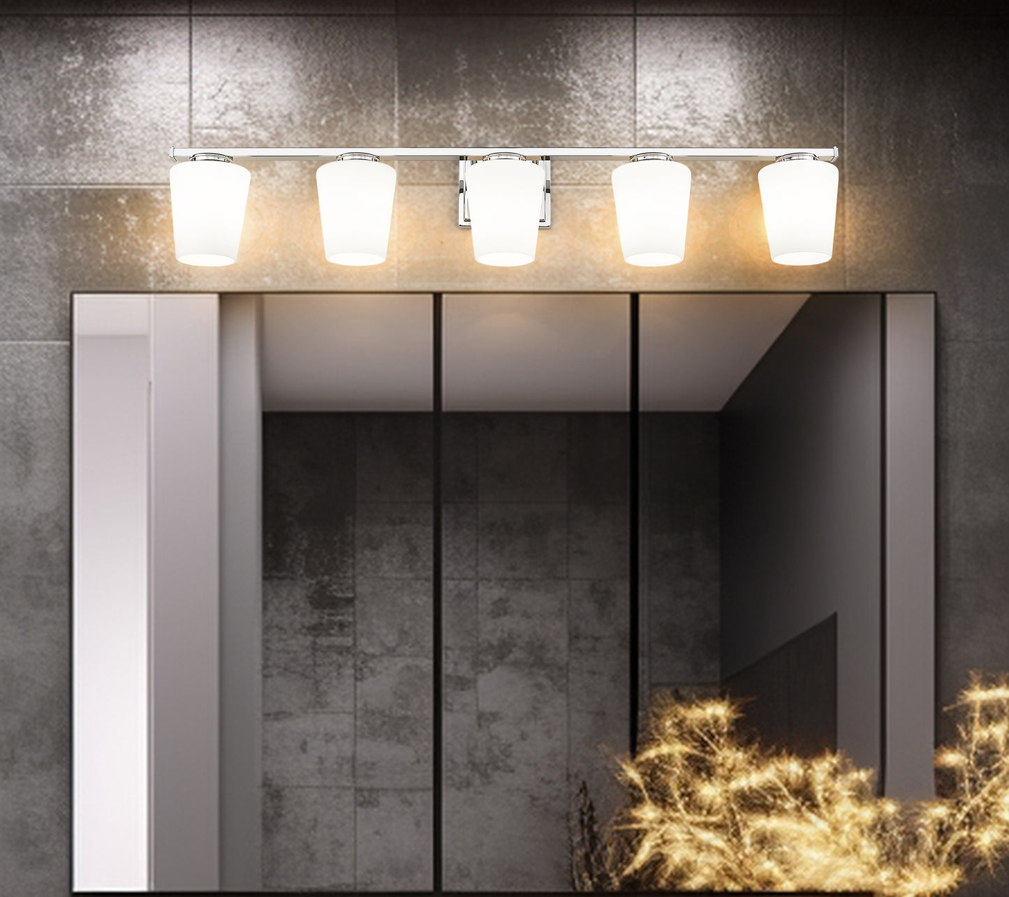 7703-5V-CH - Nextra 5 Light 42" Vanity - Chrome