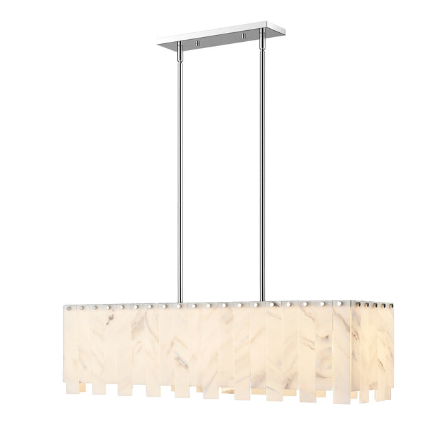 345-40L-PN - Viviana 5 Light Linear 41" Chandelier - Polished Nickel