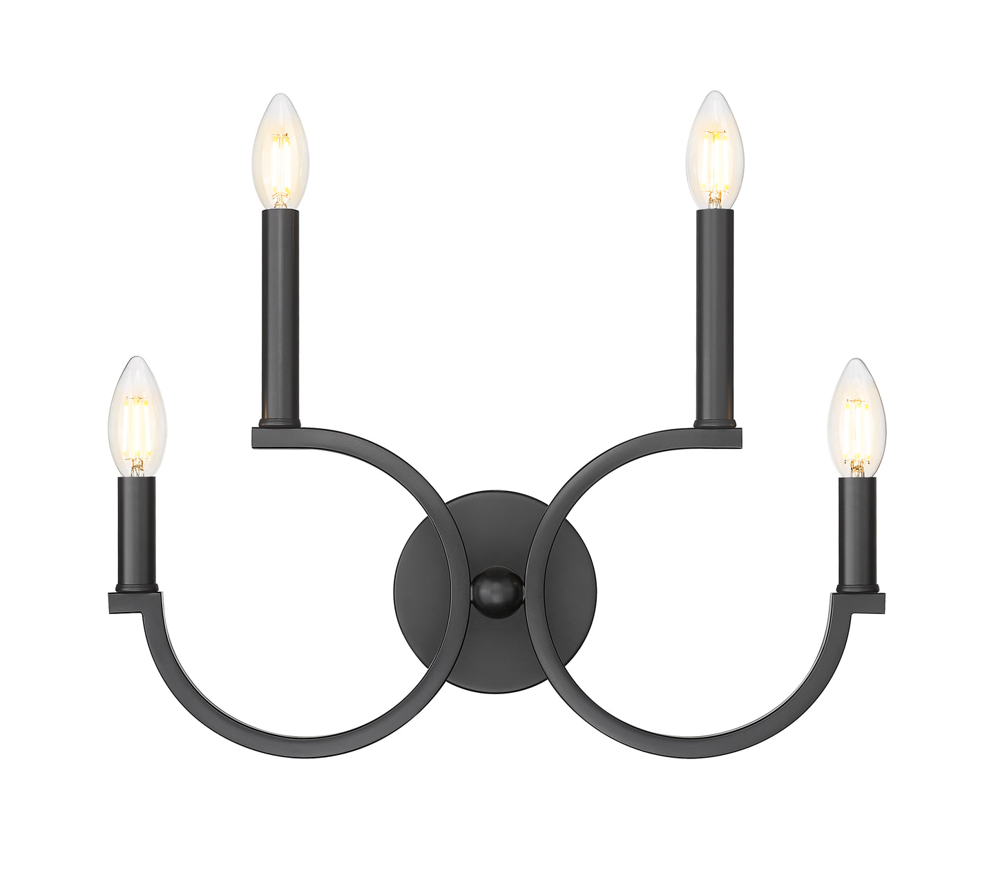 2016-4S-MB - Cordelia 4 Light Wall 16" Sconce - Matte Black
