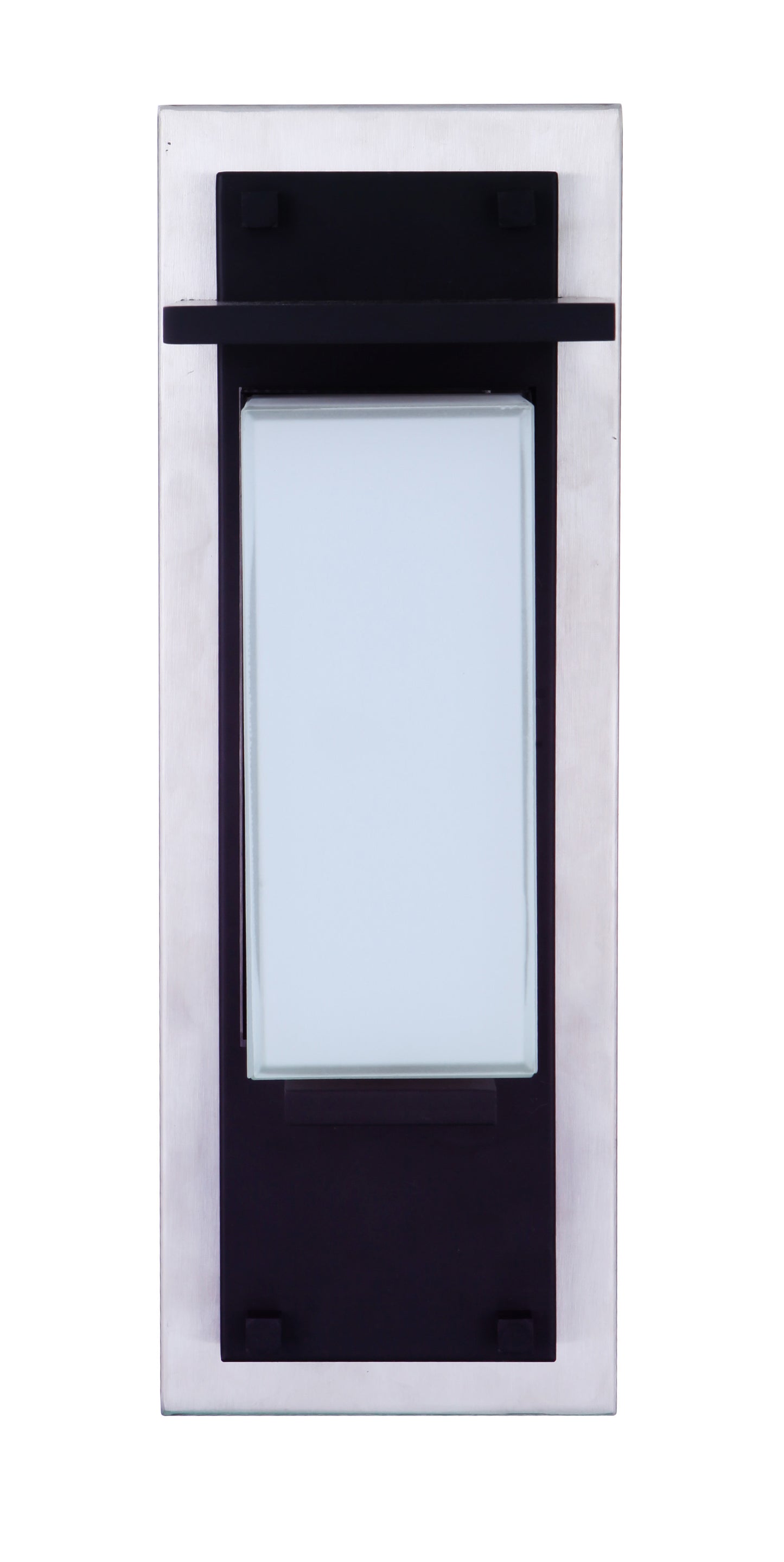 ZA2502-SSMN-LED - Heights 1 Light 15" High Outdoor Wall Lantern - Stainless Steel / Midnight