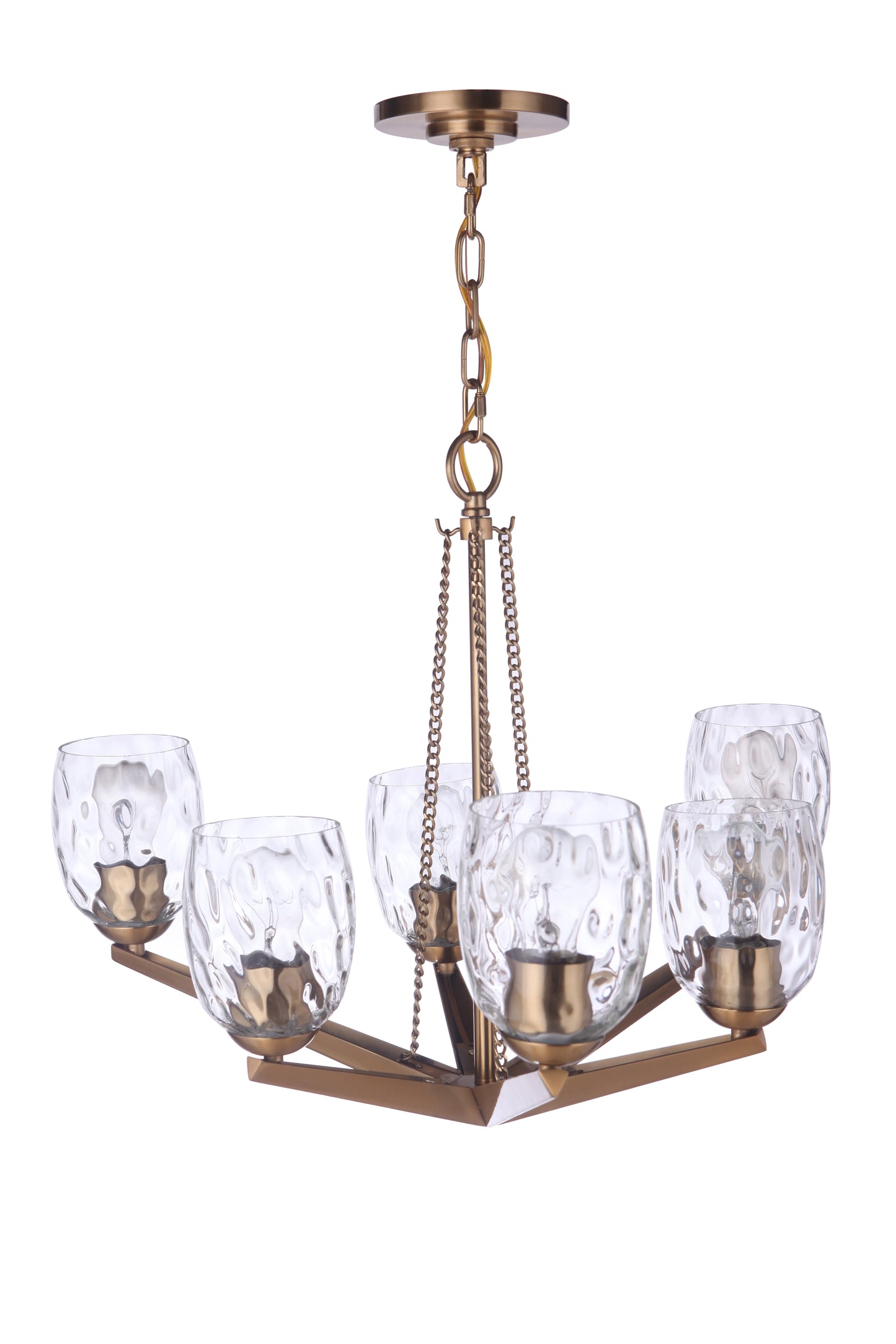 57326-SB - Guiding Star 6 Light 23" Wide Chandelier - Satin Brass