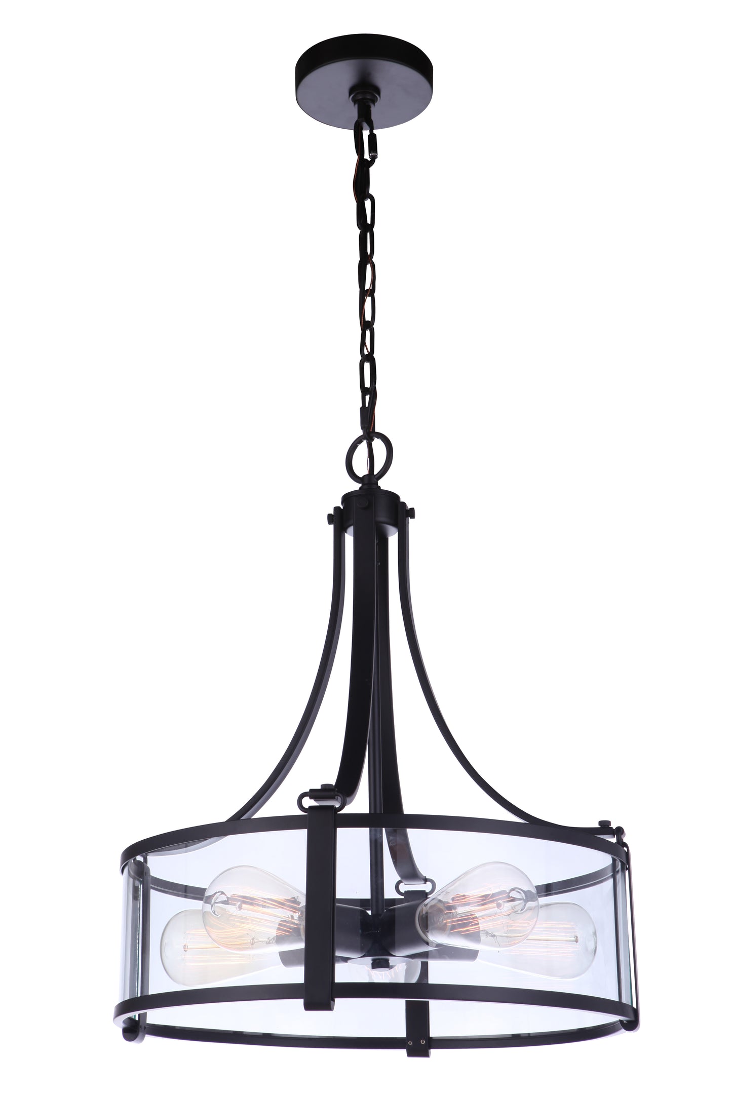 55395-FB - Elliot 5 Light 16" Wide Pendant - Flat Black