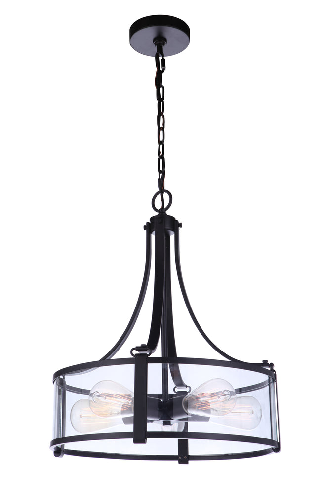 55395-FB - Elliot 5 Light 16" Wide Pendant - Flat Black