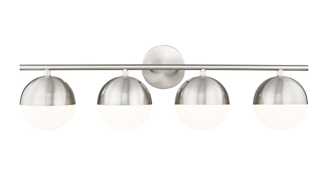 7517-4V-BN - Realm Sphere 4 Light 32" Vanity - Brushed Nickel
