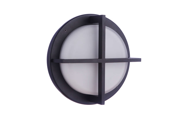 ZA5902-TB - Bulkhead Round 1 Light 3.94" High Outdoor Wall/Ceiling Mount - Textured Black