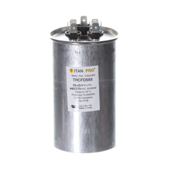 TRCFD555 - TITAN PRO CAPACITOR 55+5 MFD 440/370V ROUND