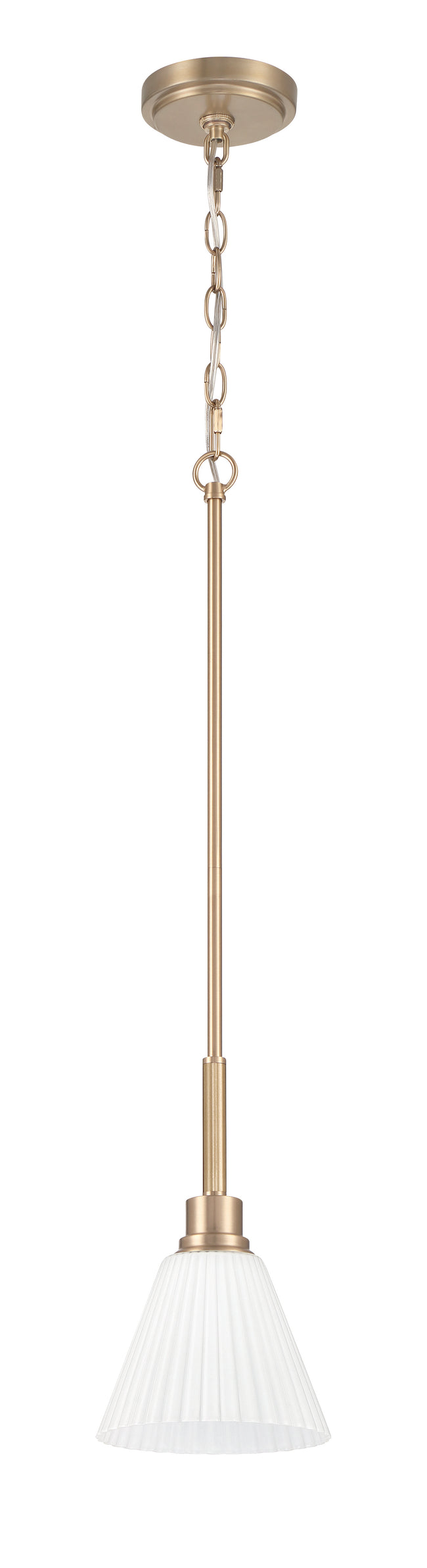 62391-CPZ - Pleated II 1 Light 7.13" Wide Mini Pendant - Premium Bronze