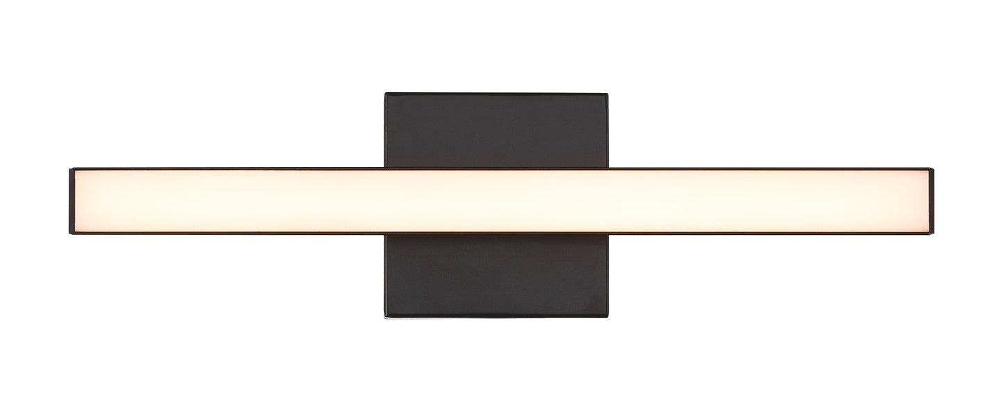 10118FB-LED - Trim 1 Light 18" Wide LED Vanity Light - Flat Black