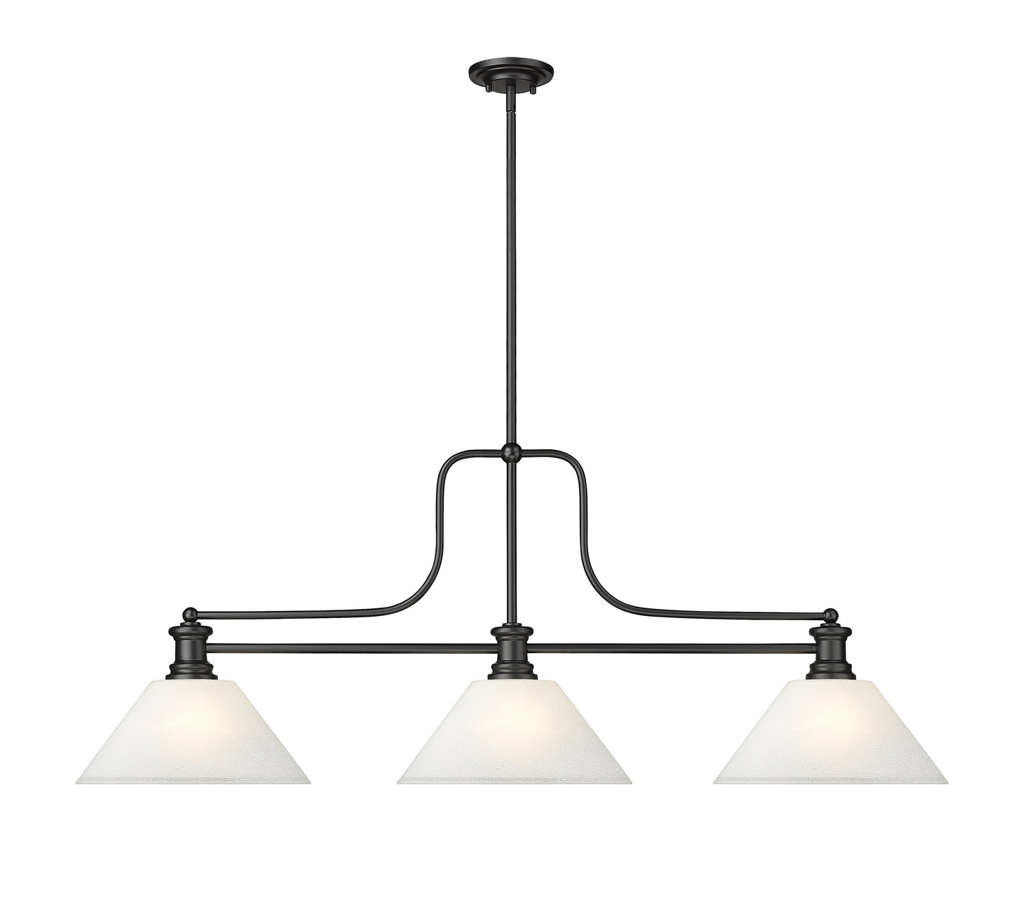 725-3MB-AWL14 - Melange 3 Light 52" Billiard - Matte Black