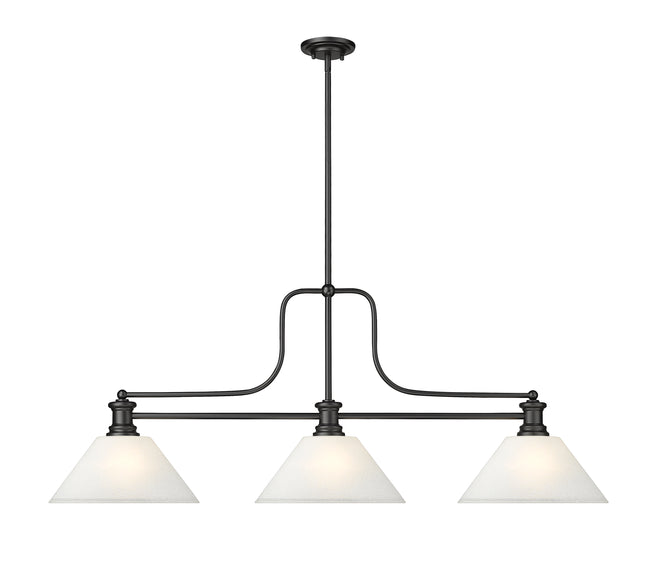 725-3MB-AWL14 - Melange 3 Light 52" Billiard - Matte Black