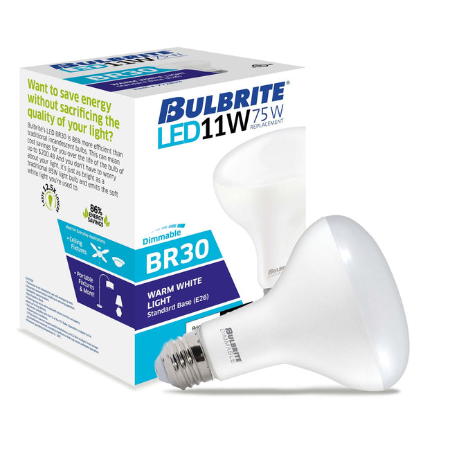 772858 - Dimmable Frost BR30 LED Light Bulb - 11 Watt - 2700K - 4 Pack