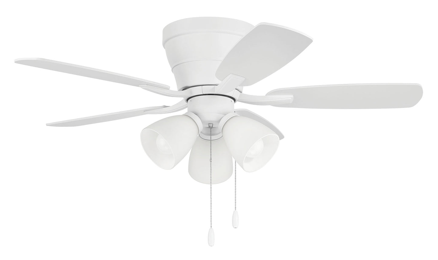 WHL42W5C3 - Wheeler 42 3-Light 42" 5 Blade Ceiling Fan with Light Kit - White