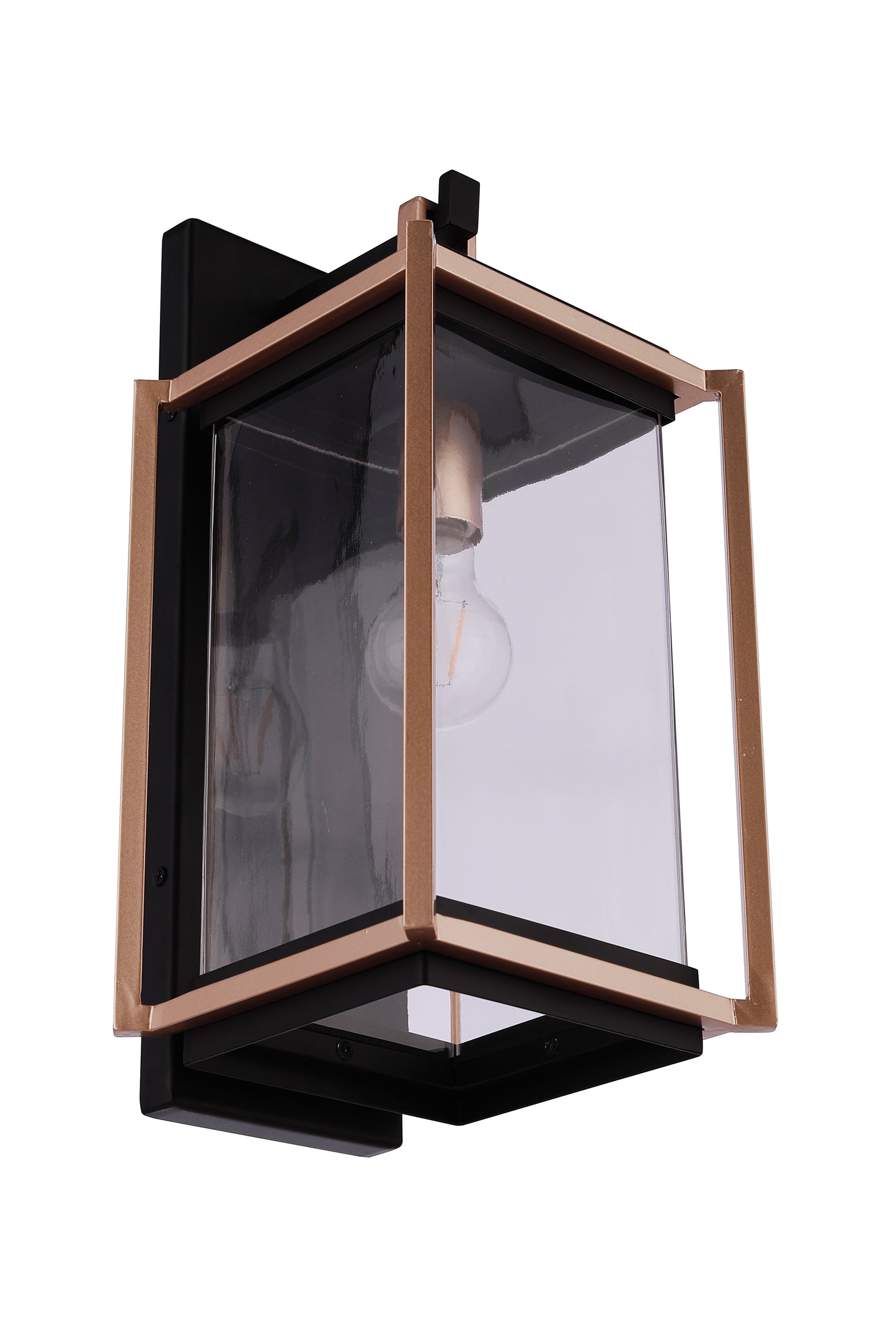ZA6504-MNSB - Metalwork 1 Light 15" High Outdoor Wall Lantern - Midnight / Satin Brass