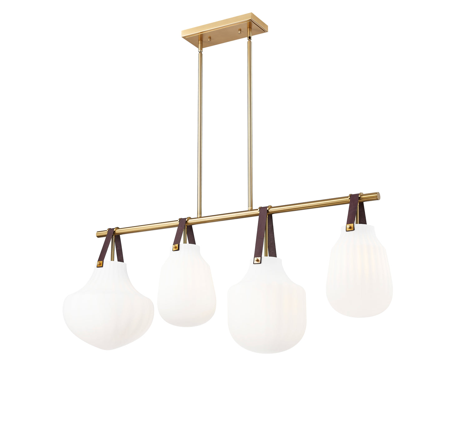 7513-4L-MGLD - Newbury 4 Light 13" Pendant - Modern Gold