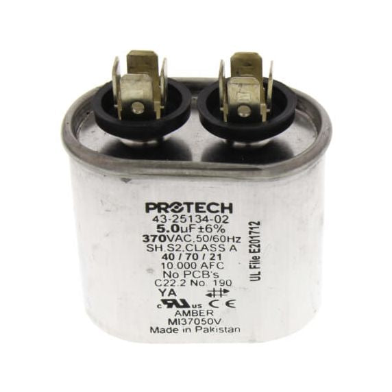 43-25134-02 - PROTECH Single Oval Capacitor - 5 UF - 370V