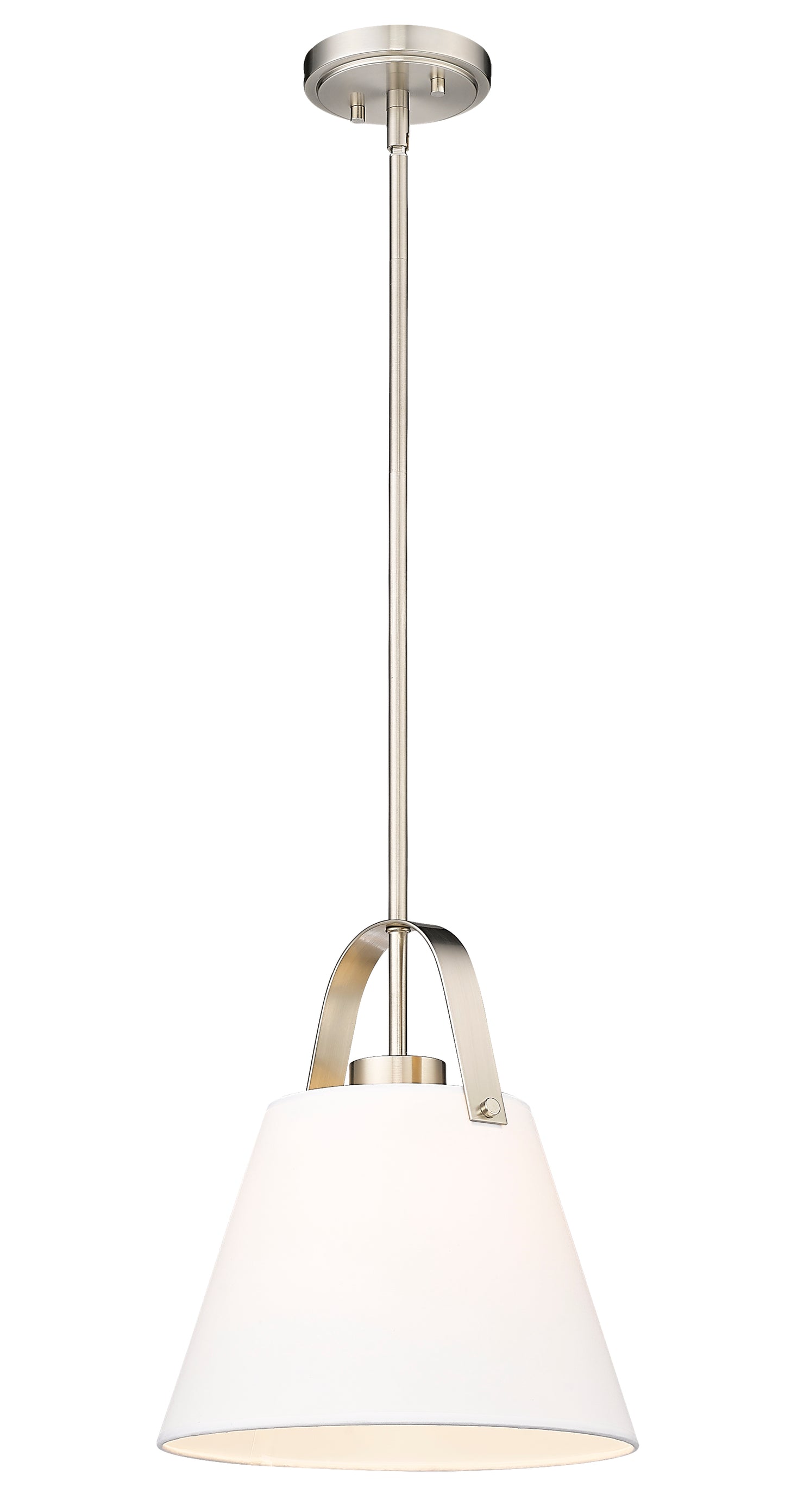 743P12-BN - Z-Studio 1 Light 12" Pendant - Brushed Nickel