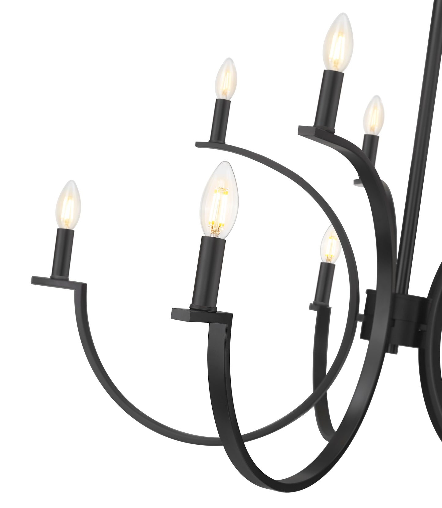 2016-10MB - Cordelia 10 Light 40" Chandelier - Matte Black