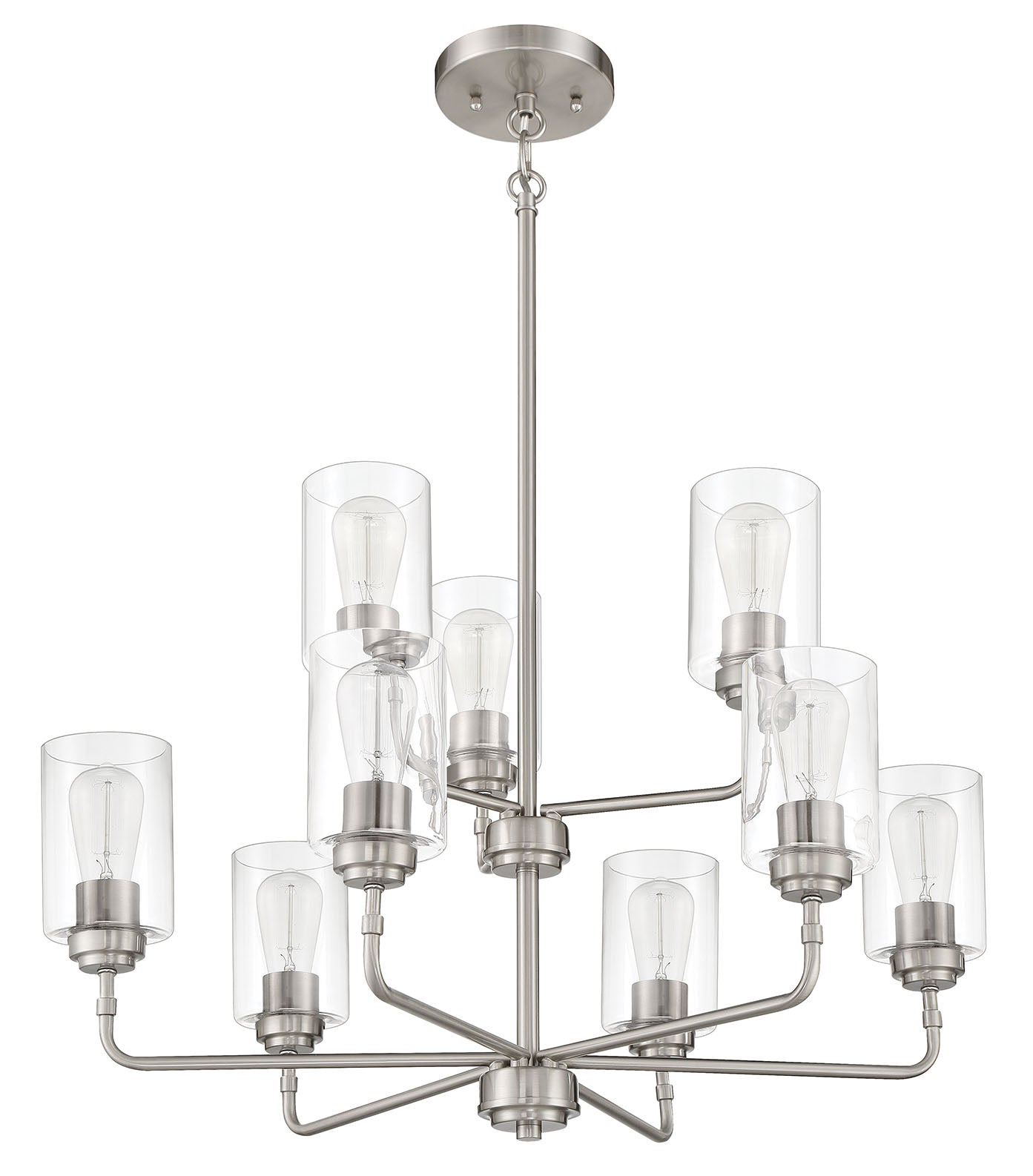 56029-BNK - Stowe 9 Light 30" Wide Chandelier - Brushed Nickel