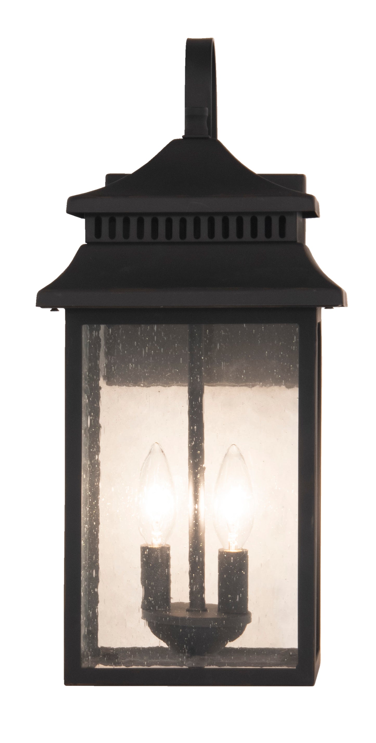 ZA3114-DBG - Crossbend 2 Light 18" High Outdoor Wall Lantern - Dark Bronze Gilded