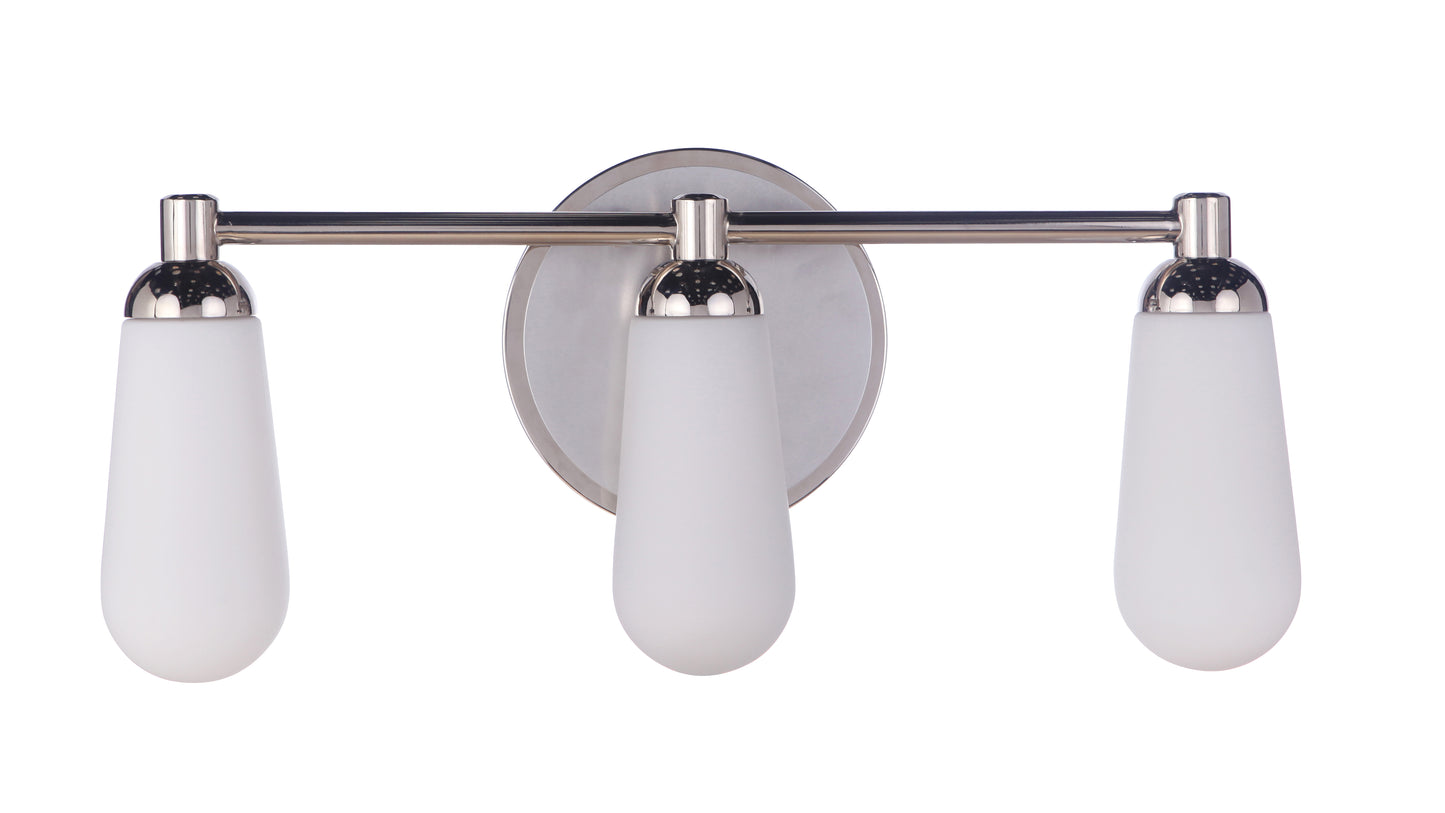 13122BNKPLN3 - Riggs 3 Light 22" Wide Vanity Light - Brushed Polished Nickel / Polished Nickel