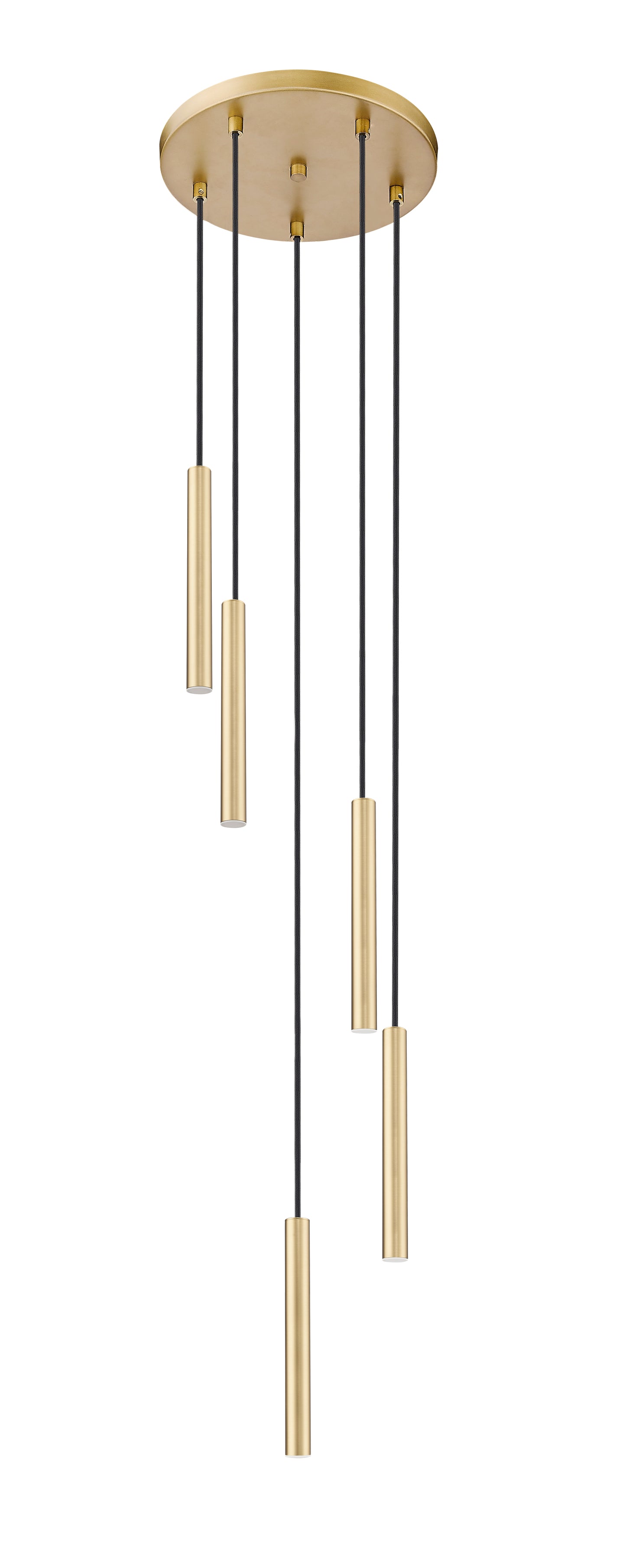 919MP12-5R-MGLD-LED - Forest 5 Light 12" Chandelier - Modern Gold