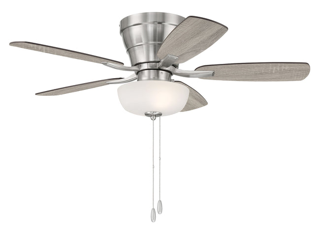 WHL42BNK5C1 - Wheeler 42 2-Light Bowl 42" 5 Blade Ceiling Fan with Light Kit - Brushed Nickel
