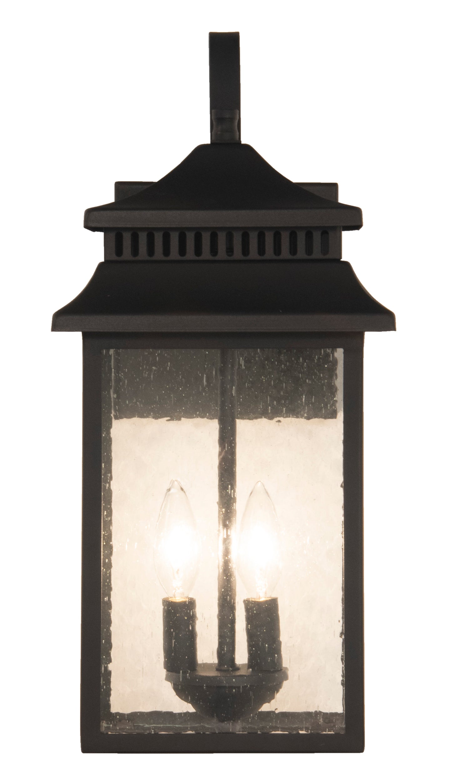 ZA3114-TB - Crossbend 2 Light 18" High Outdoor Wall Lantern - Textured Black