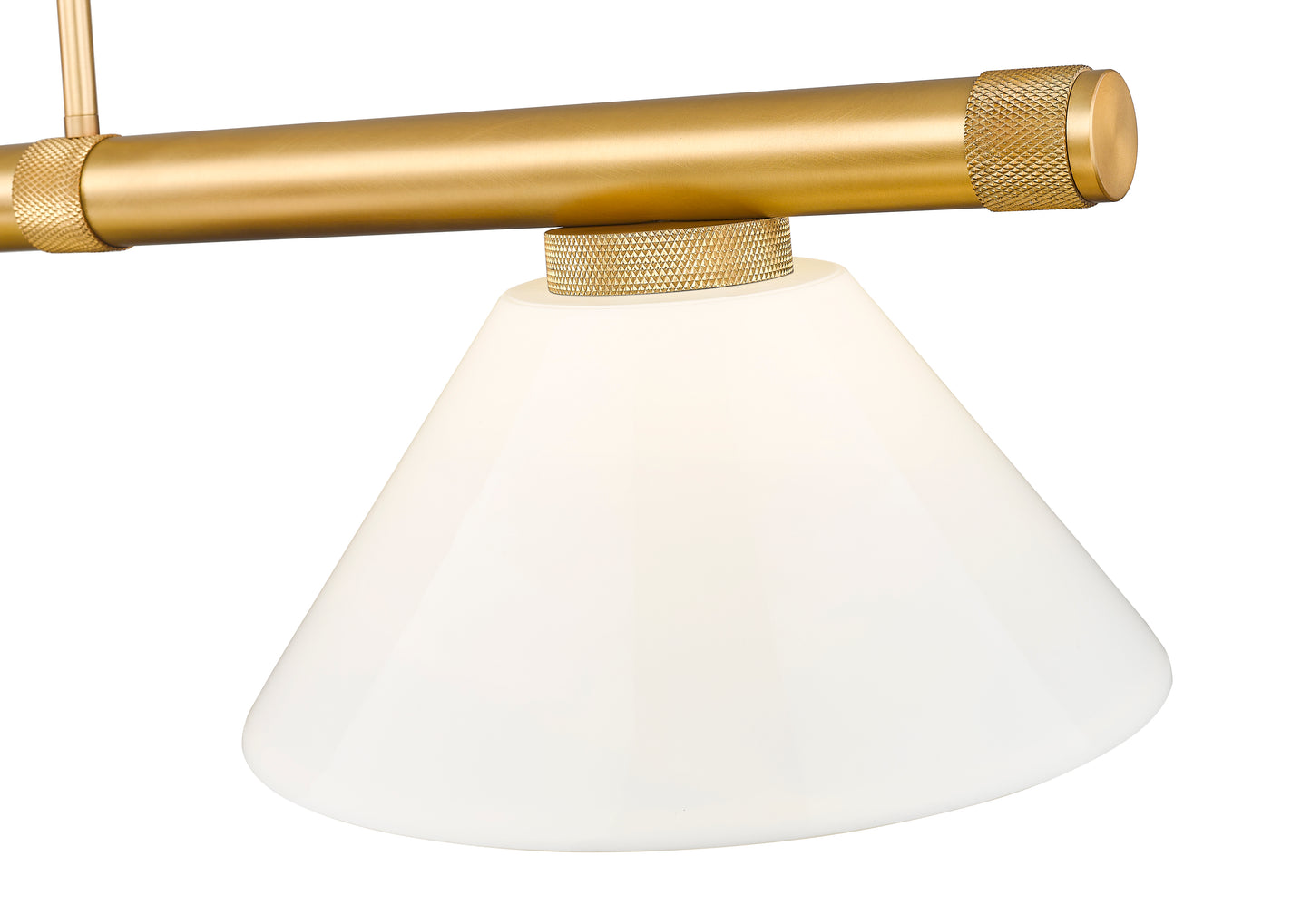 3050-3RB-PWH - Vanguard 3 Light 58" Billiard - Rubbed Brass