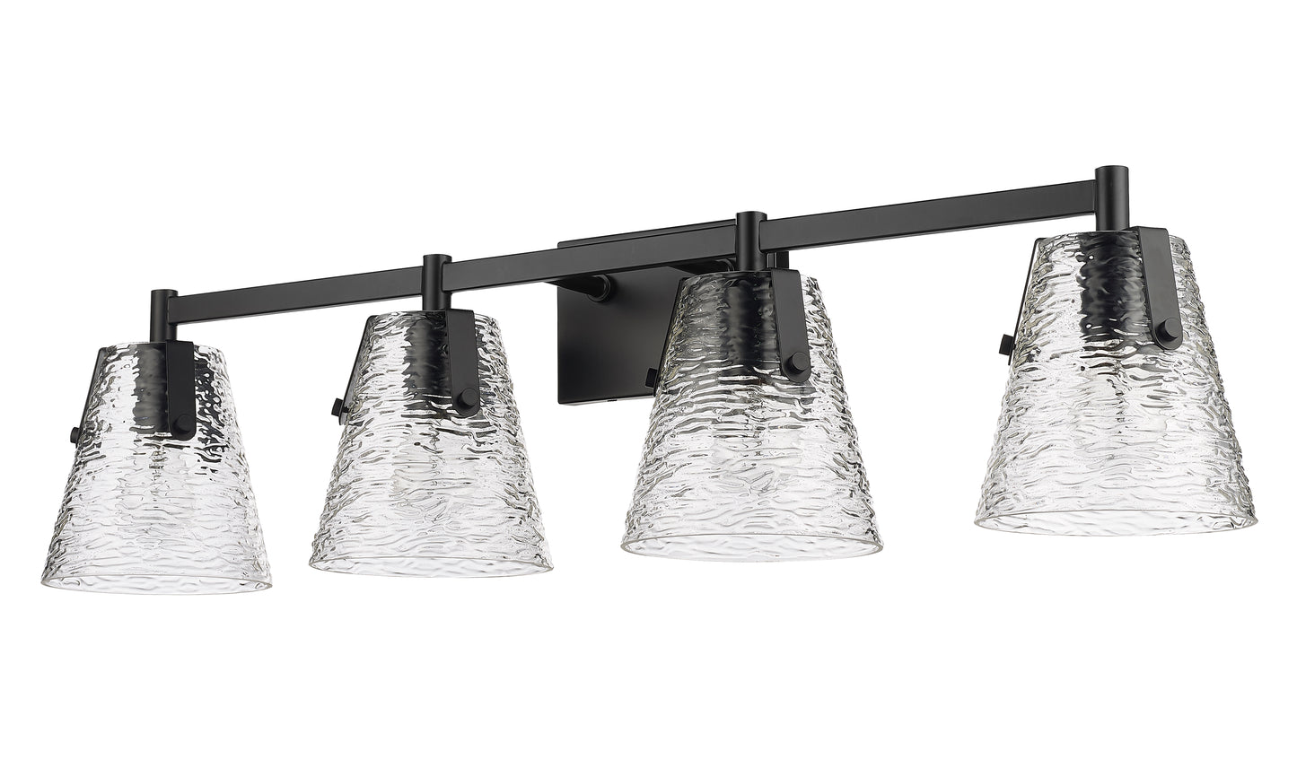 1101-4V-MB - Analia 4 Light 36" Vanity - Matte Black