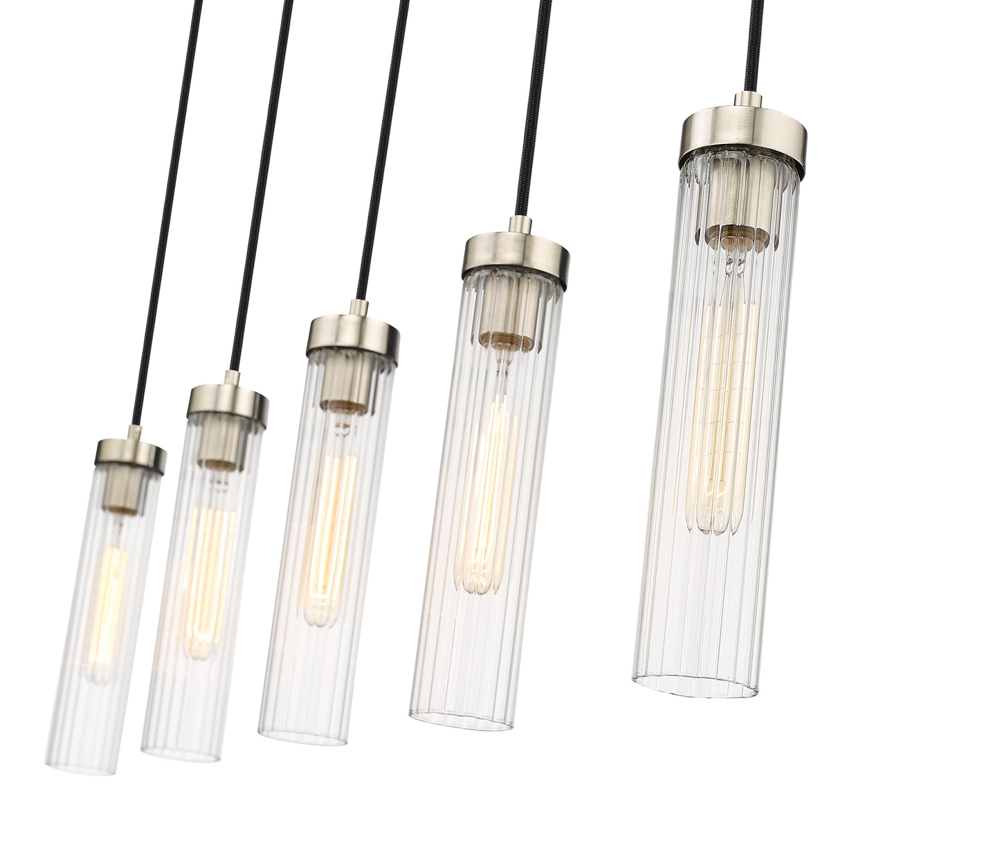 740P-5L-BN - Beau 5 Light Linear 42" Chandelier - Brushed Nickel