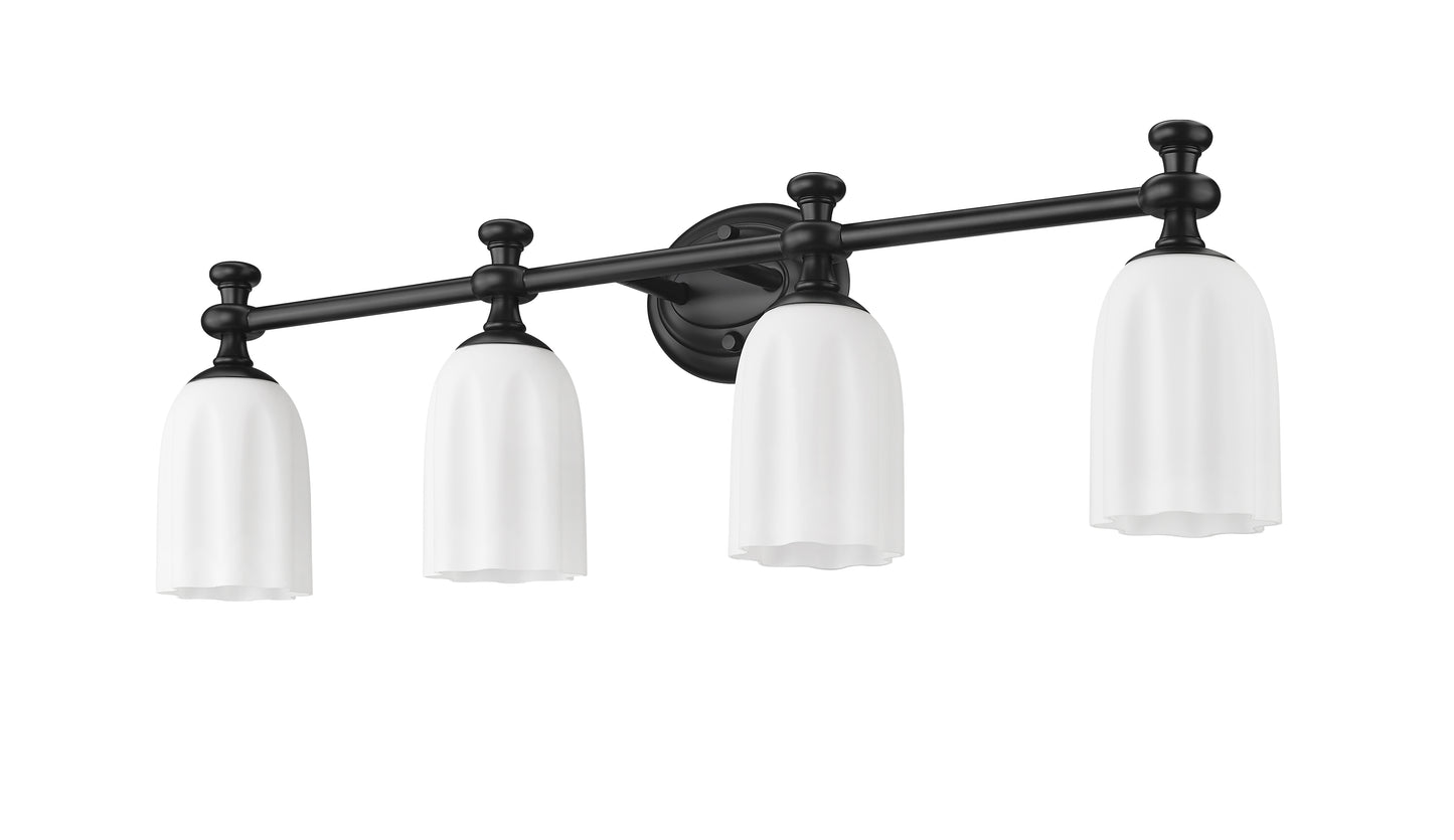 1102-4V-MB - Orion 4 Light 31" Vanity - Matte Black