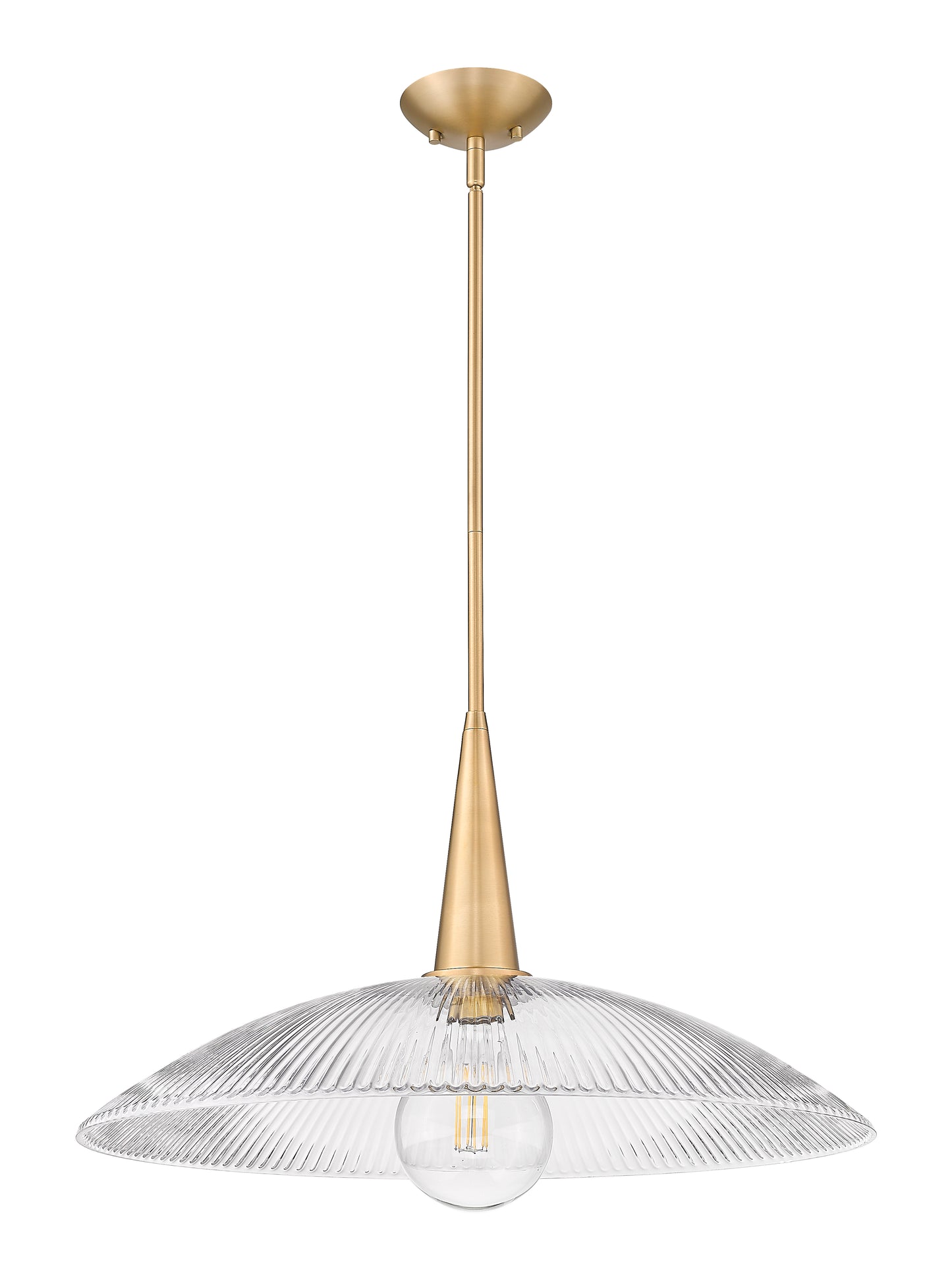 3051P24-MGLD - Lunelle 1 Light 24" Pendant - Modern Gold