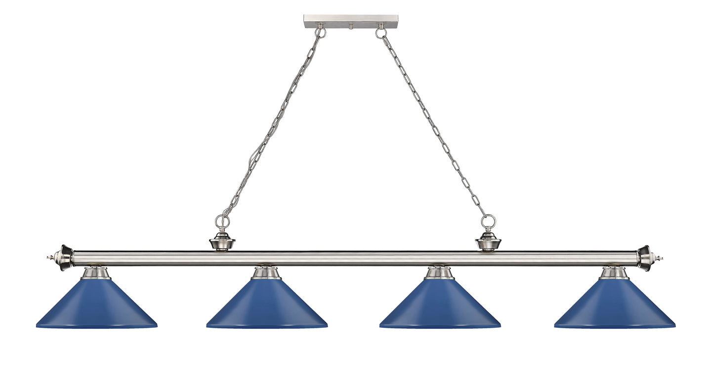 2306-4BN-MNB - Cordon 4 Light 82" Billiard - Brushed Nickel